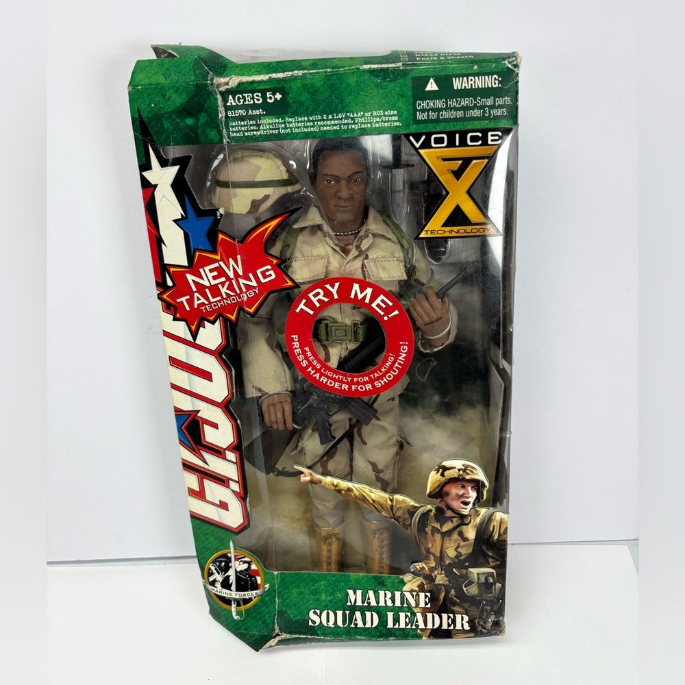 NEW Hasbro G.I. Joe Marine Squad Leader African American 12” Voice FX NIB
